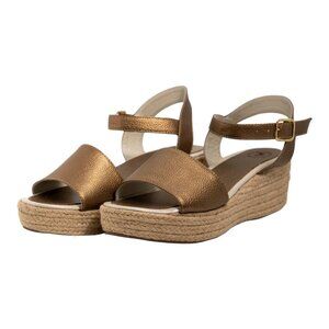 Bronze Espadrille Wedge Sandal